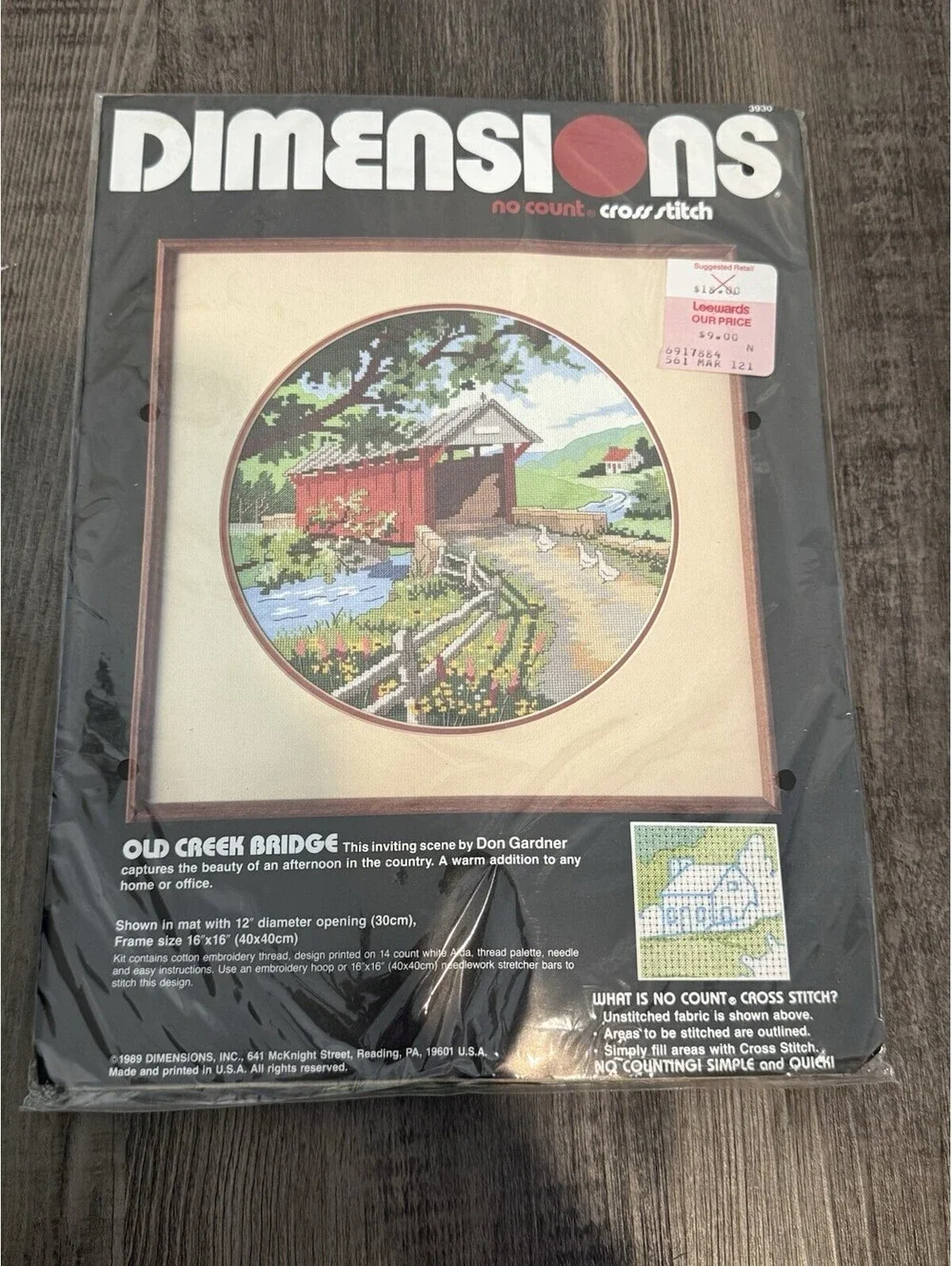 Dimensions Cross Stitch, Old Creek Bridge, 12